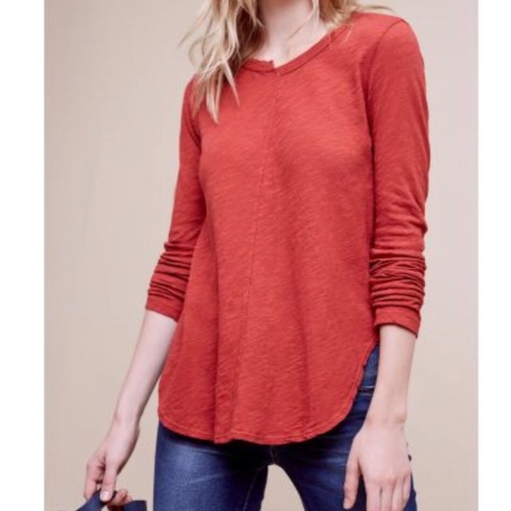 Anthropologie Left Of Center Asymmetrical Top